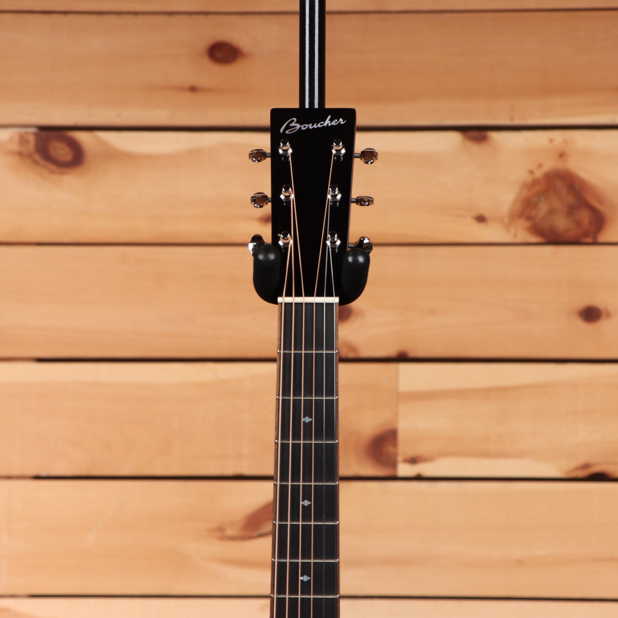 Boucher SG181UV natural pre-owned acoustic guitar with 12-string configuration and black headstock