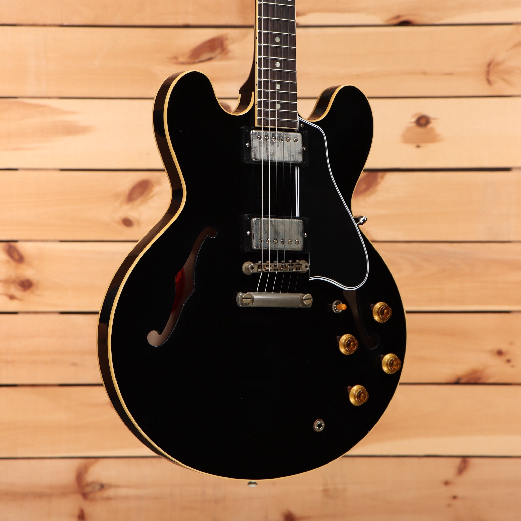 Gibson 1959 ES-335 Reissue Ultra Light semi-hollow electric guitar Aged Ebony with gold hardware