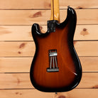 Pre-owned Fender Eric Johnson Stratocaster electric guitar 2-Color Sunburst with single-coil pickups