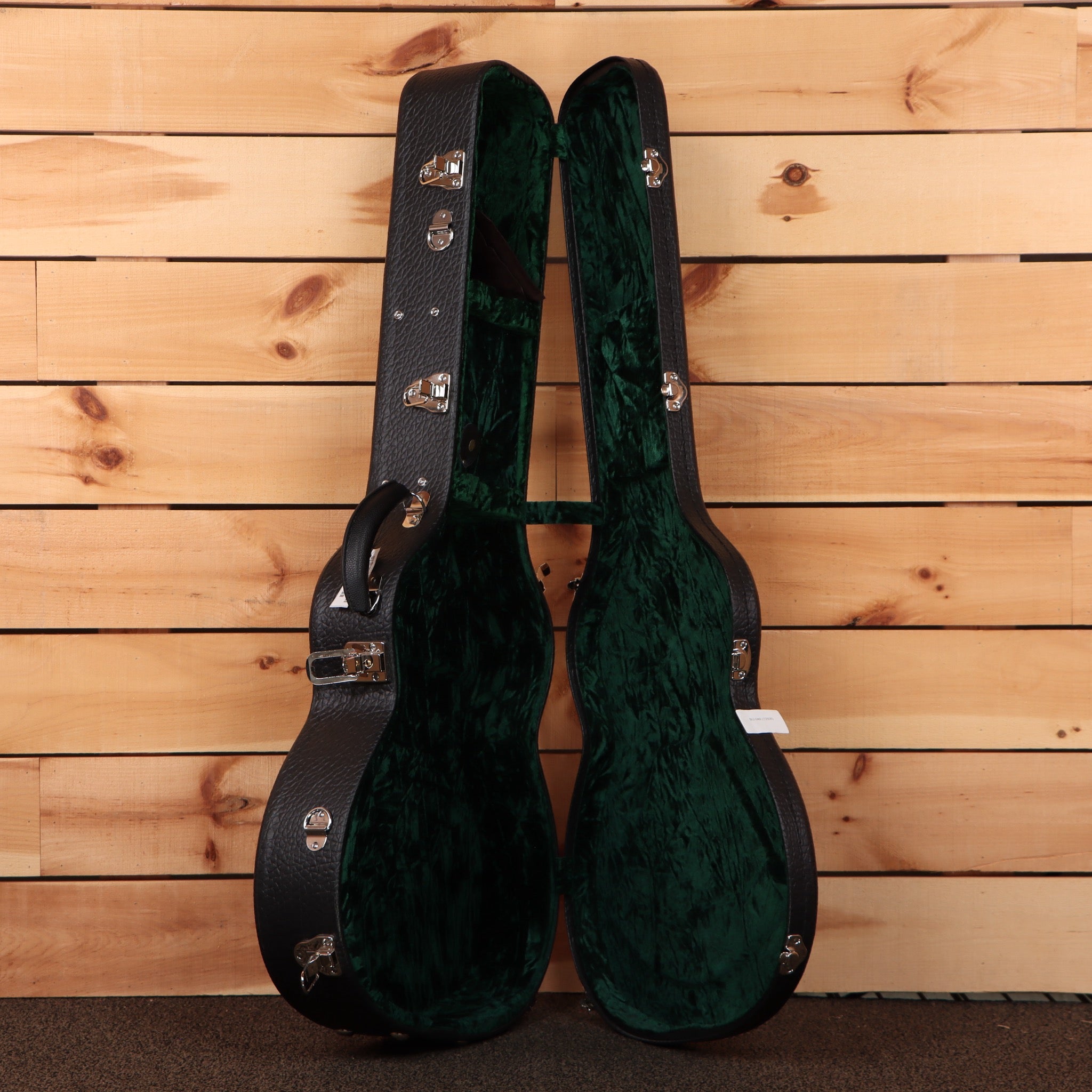 Bourgeois Touchstone Signature OM natural acoustic guitar with green velvet interior case