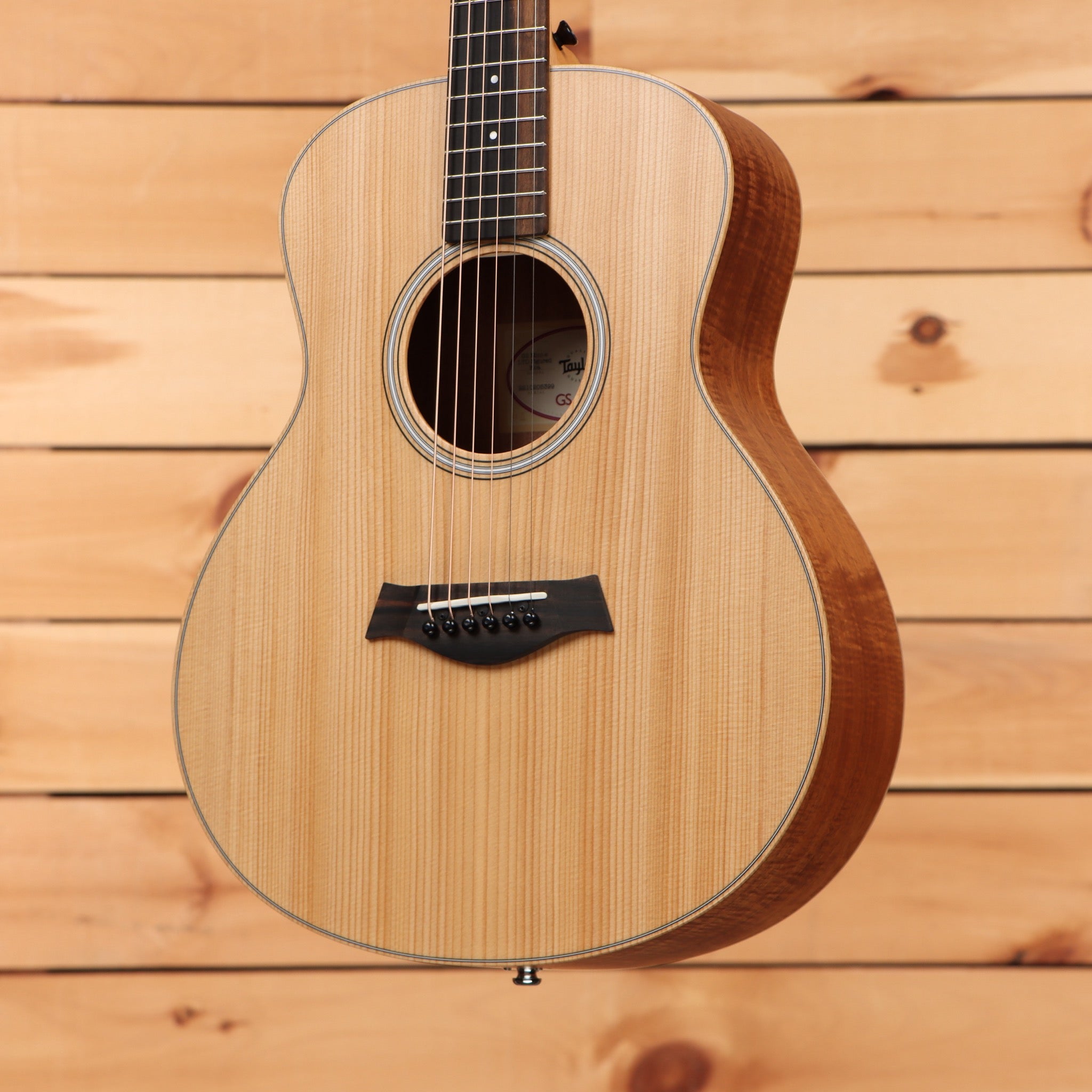 Taylor Ltd GS Mini-e Figured Koa acoustic-electric guitar Natural finish with rosewood back and sides