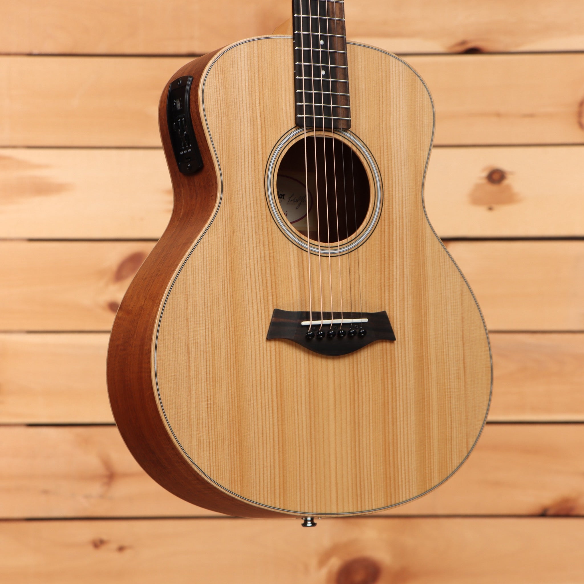 Taylor Ltd GS Mini-e Figured Koa acoustic-electric guitar natural finish with built-in electronics