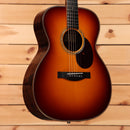 Santa Cruz OM Custom pre-owned acoustic guitar sunburst finish with decorative rosette ring