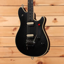EVH MIJ Series Wolfgang Stealth electric guitar with black finish and dual humbuckers
