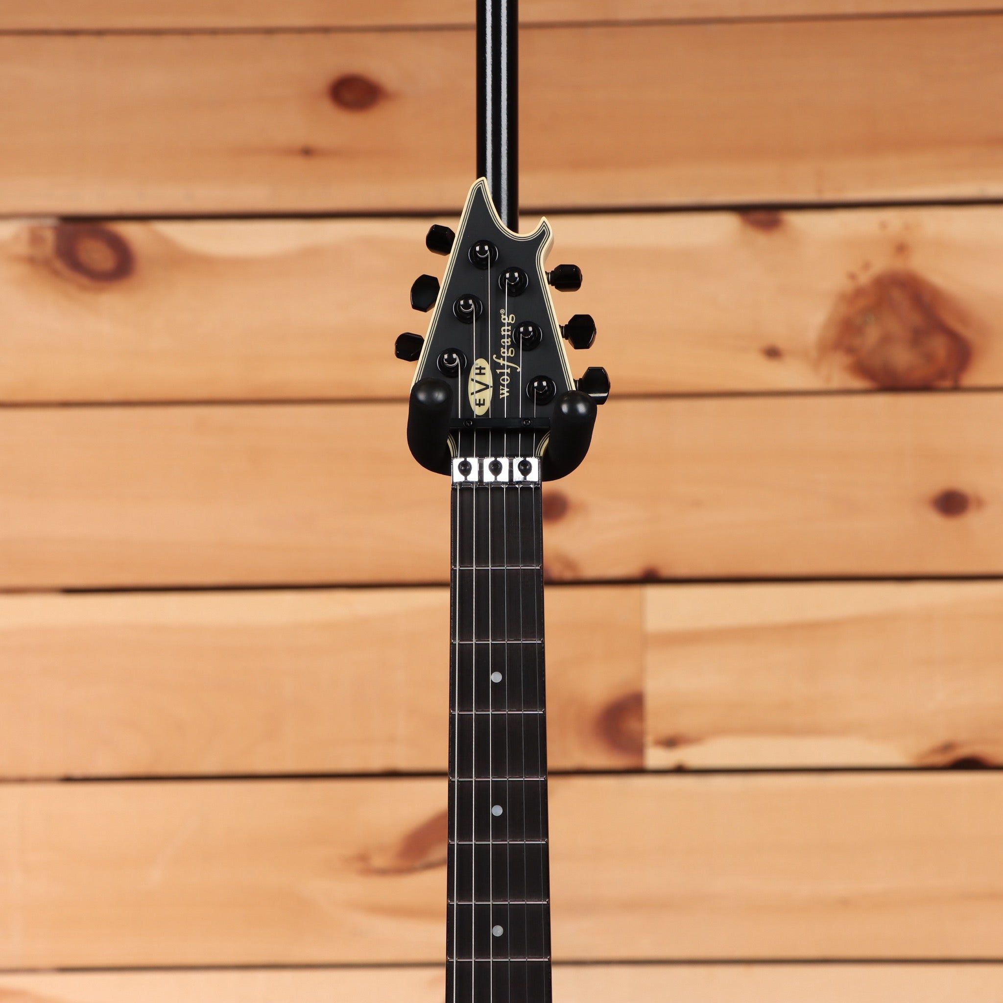 EVH MIJ Series EVH Signature Wolfgang Stealth electric guitar with black body and rosewood fretboard