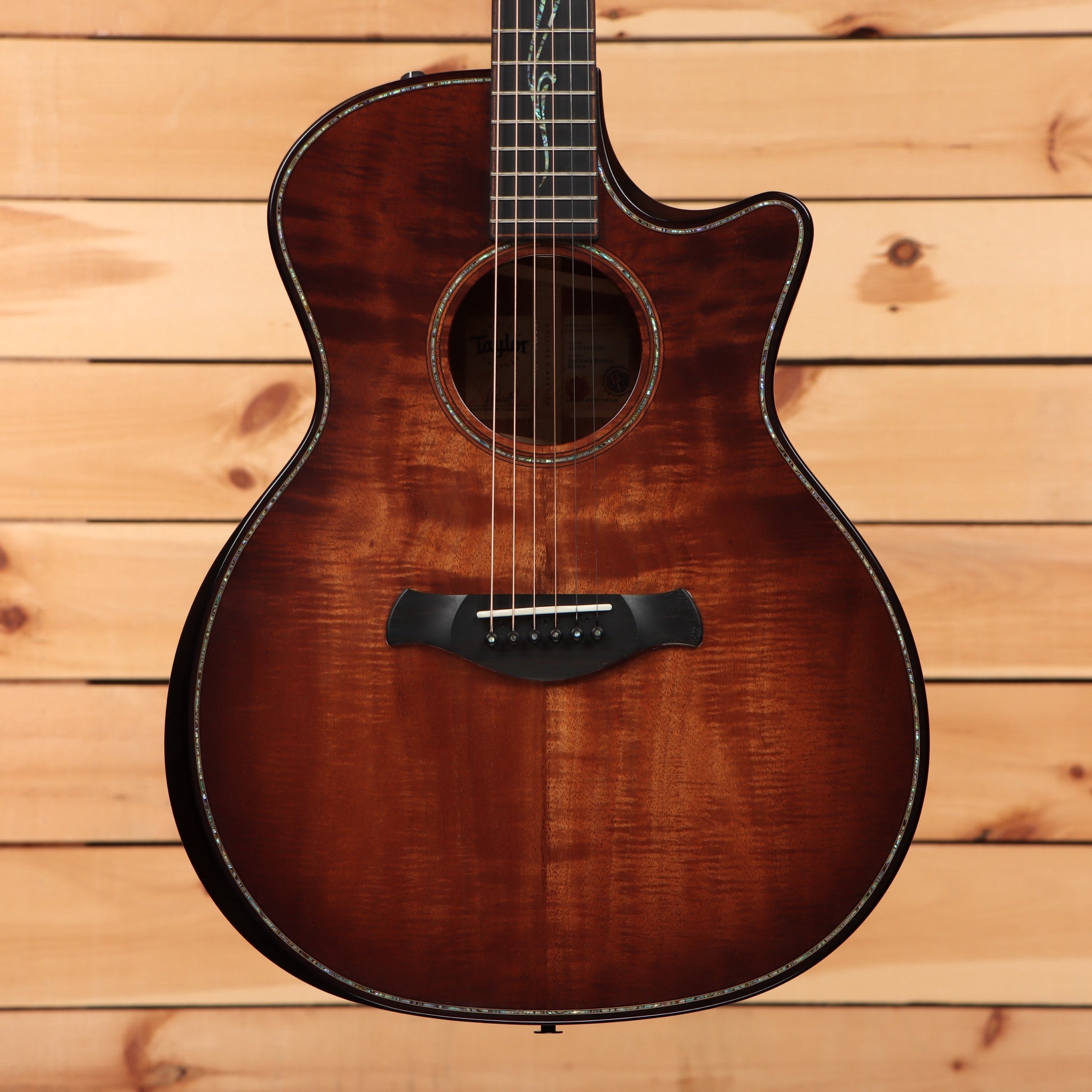 Taylor K24ce Builders Edition acoustic-electric guitar Kona Burst pre-owned with venetian cutaway