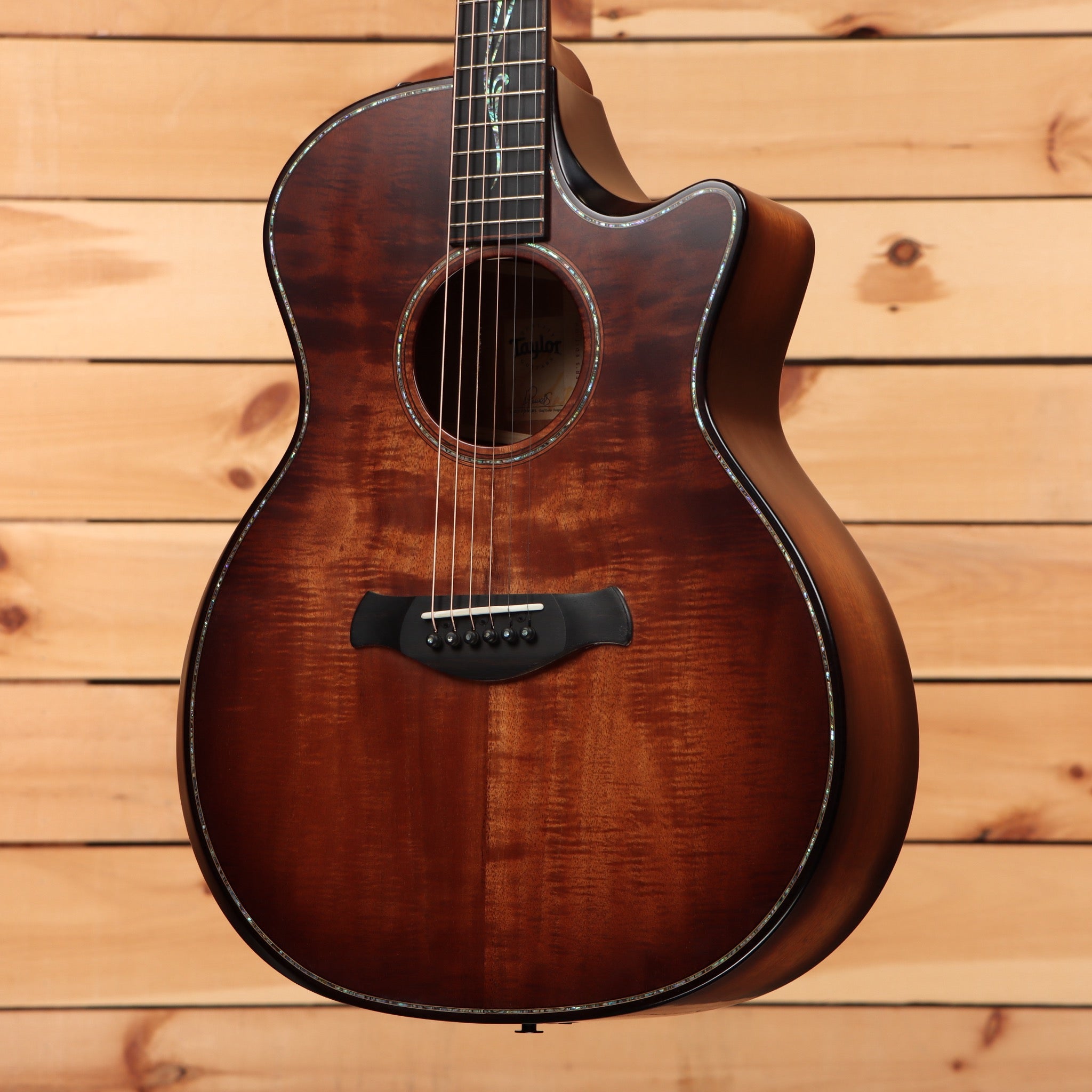 Taylor K24ce Builders Edition acoustic-electric guitar Kona Burst pre-owned with venetian cutaway