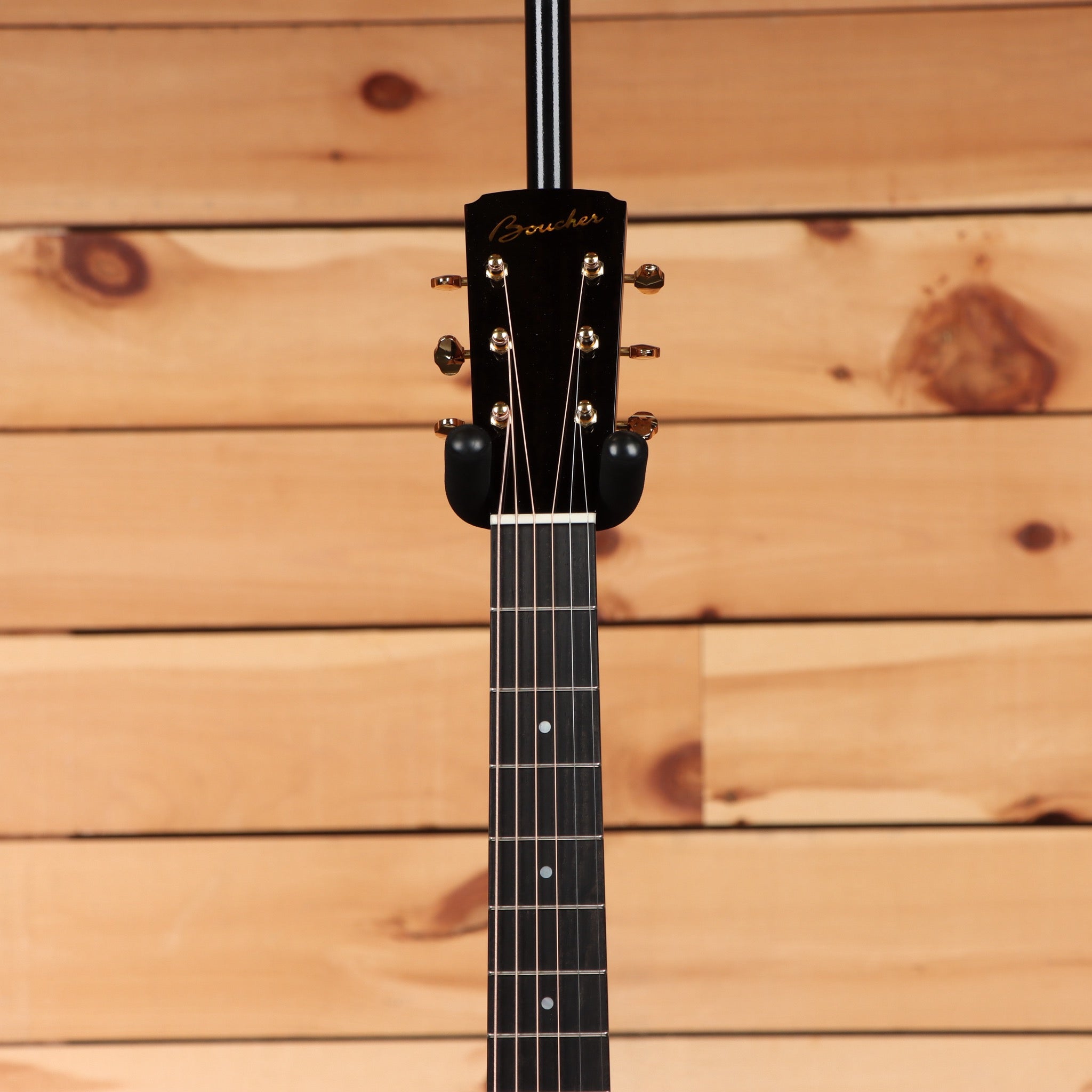 Boucher GRSG161T acoustic guitar natural finish with black headstock and rosewood fretboard