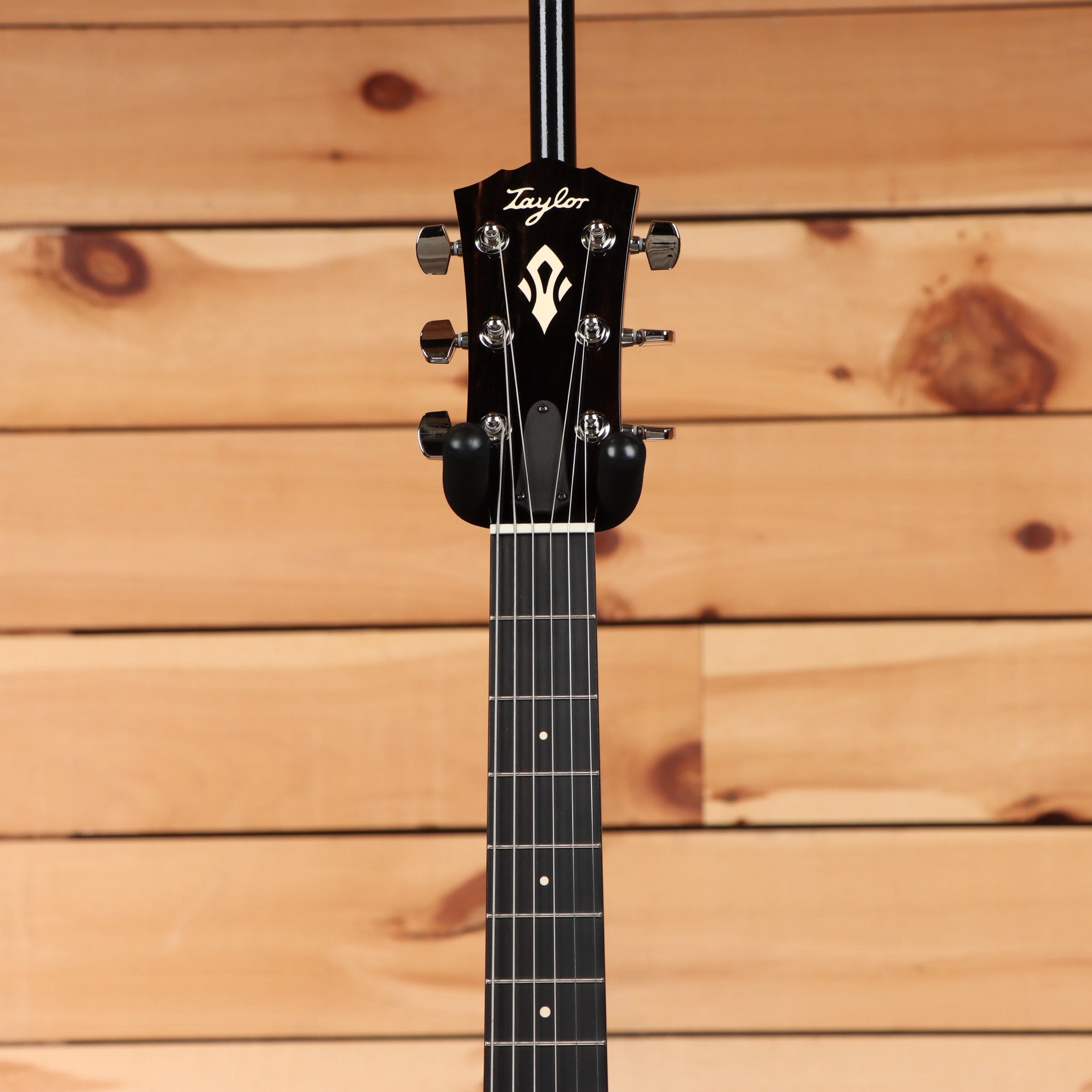 Taylor Trey Hensley Gold Label 510e acoustic-electric guitar Antique Blonde with diamond inlay headstock