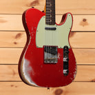 Fender Custom Shop 1963 Telecaster heavy relic electric guitar Frost Red with single-coil pickups