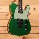 Fender Custom Shop Dual Stack HS Telecaster Deluxe electric guitar Green Sparkle with dual humbuckers and mint green pickguard