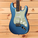 Fender Custom Shop 1965 Stratocaster Journeyman Relic electric guitar Lake Placid Blue with single-coil pickups