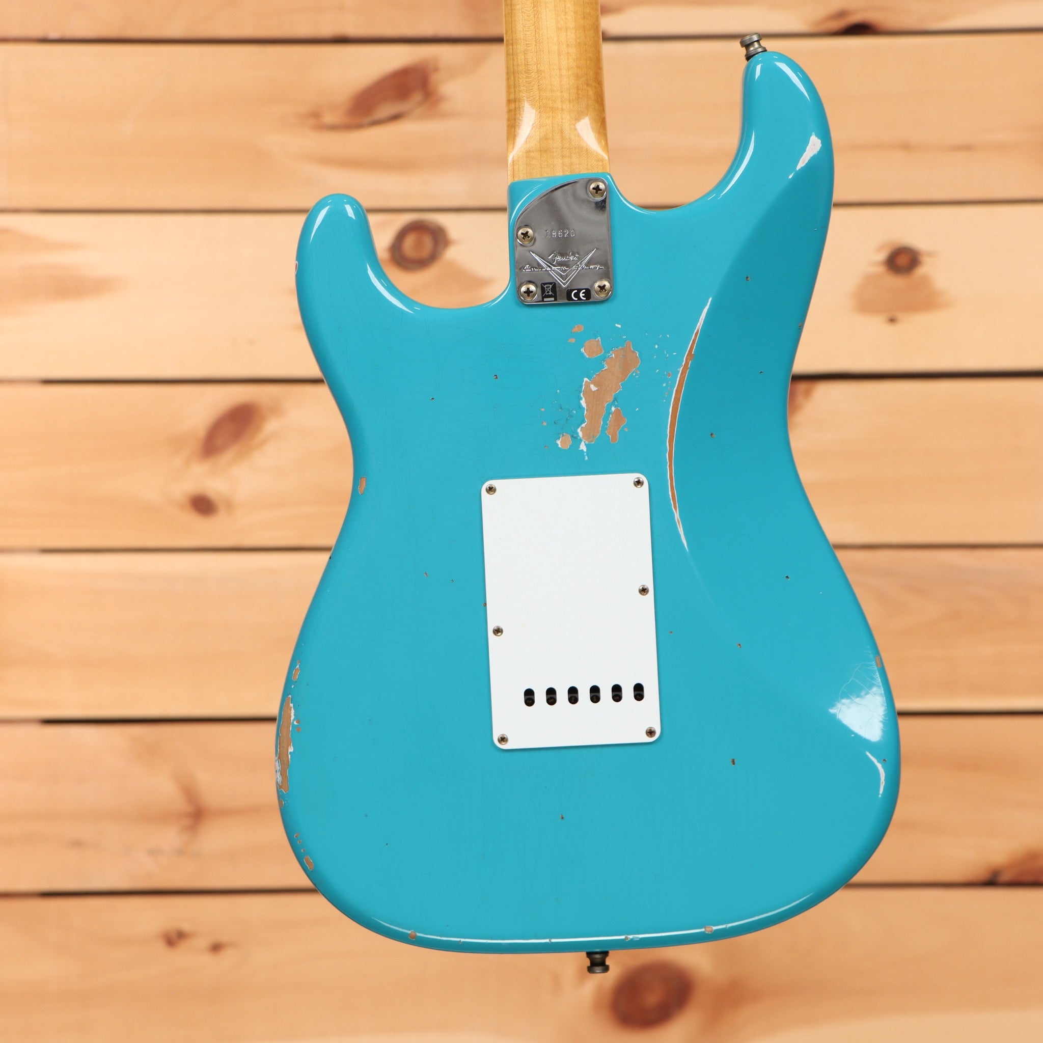 Fender Custom Shop Ltd Namm 2025 Strat Pro Relic electric guitar Taos Turquoise with white pickguard and relic finish