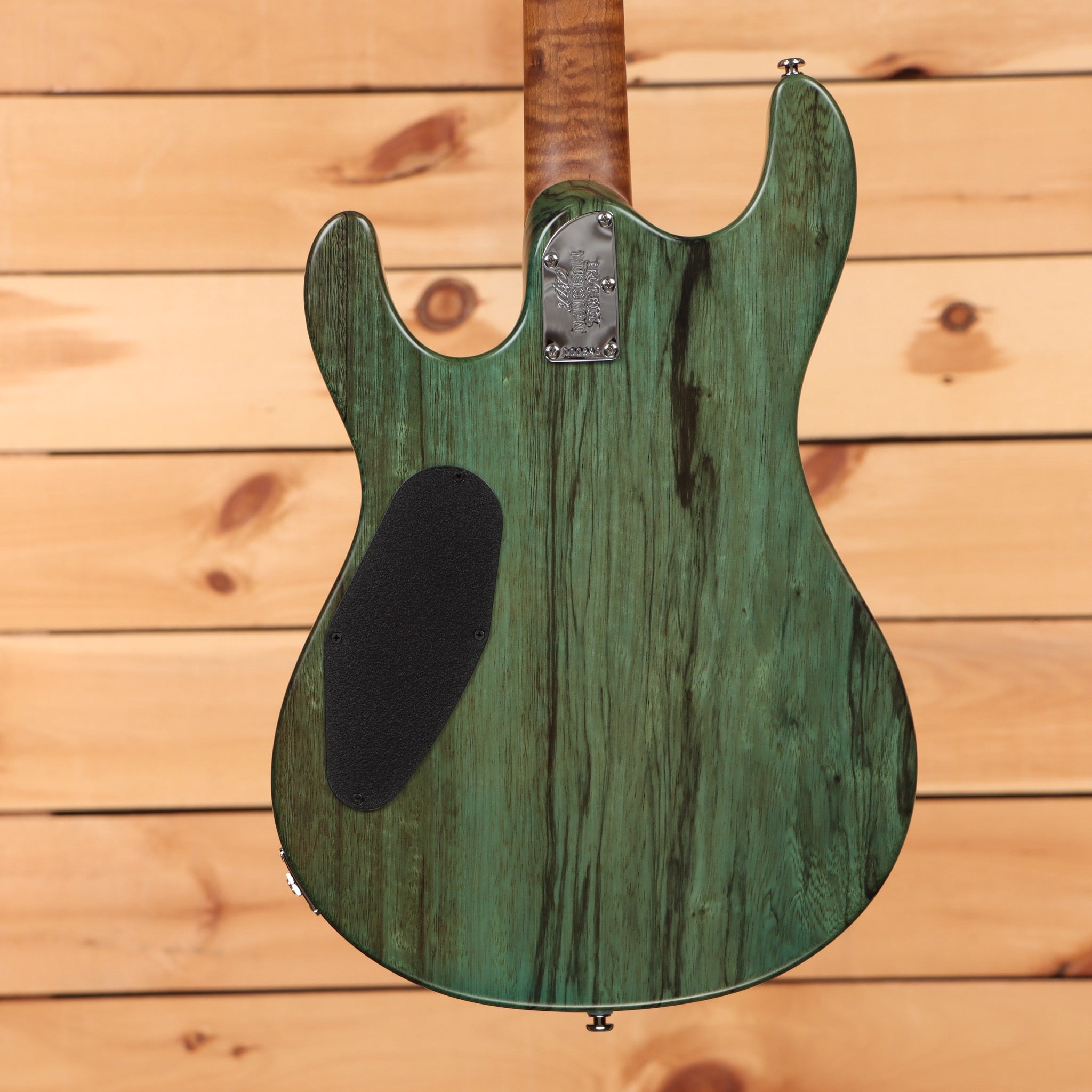 Pre-owned Ernie Ball Steve Morse Y2D electric guitar jade burl finish with black pickguard