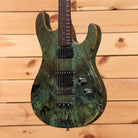 Pre-owned Ernie Ball Steve Morse Y2D electric guitar Jade Burl with dual humbuckers