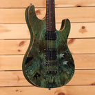 Pre-owned Ernie Ball Steve Morse Y2D electric guitar Jade Burl with dual humbucker pickups