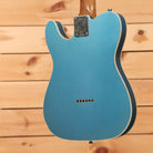 Mario Martin Model T pre-owned electric guitar Lake Placid Blue Telecaster style with cream binding