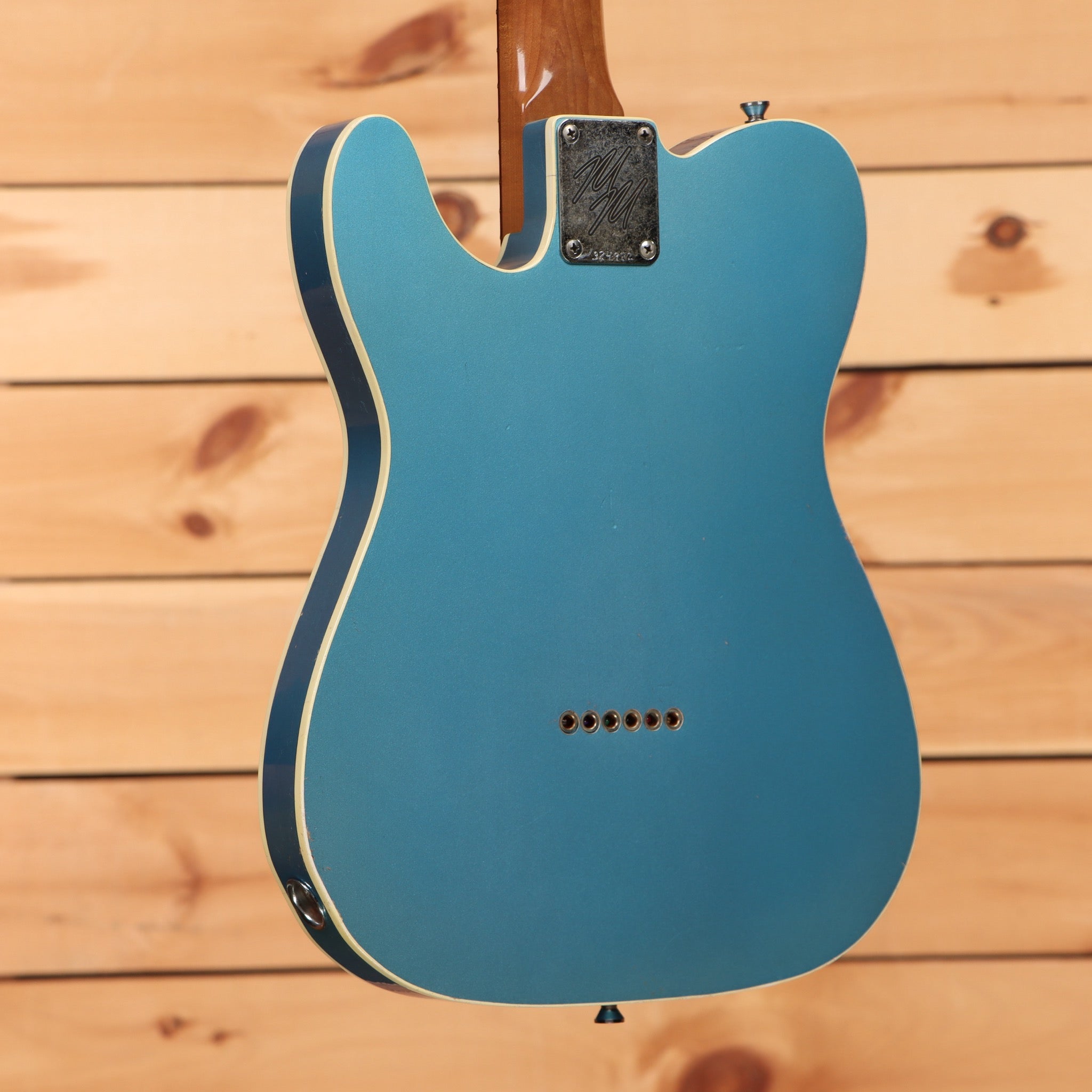 Mario Martin Model T Lake Placid Blue pre-owned electric guitar Telecaster-style body with dark pickguard