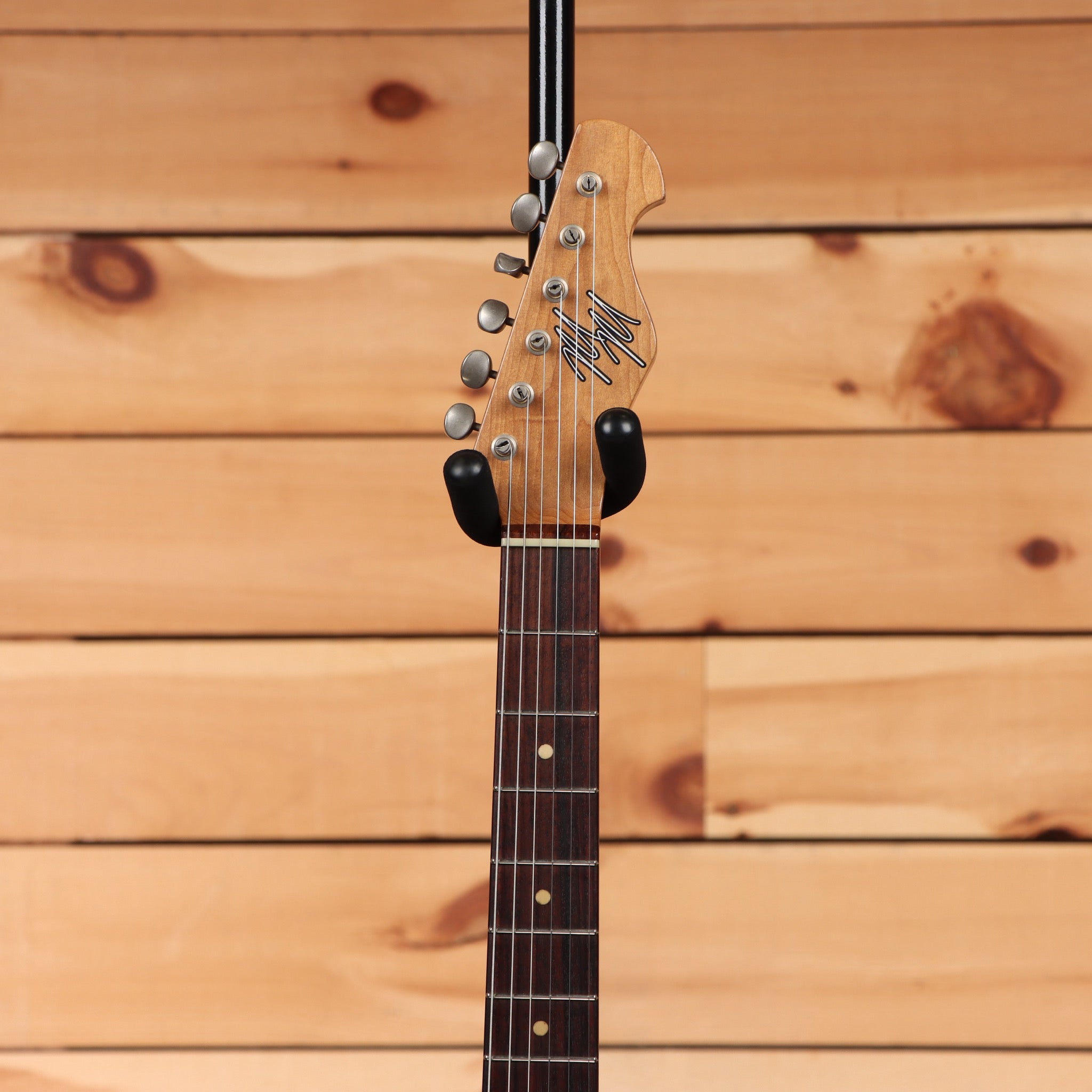 Pre-owned Mario Martin Model T electric guitar Lake Placid Blue with rosewood fretboard and single-coil pickups