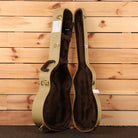 Boucher GRSG161T natural classical guitar hard case with black velvet interior and gold hardware