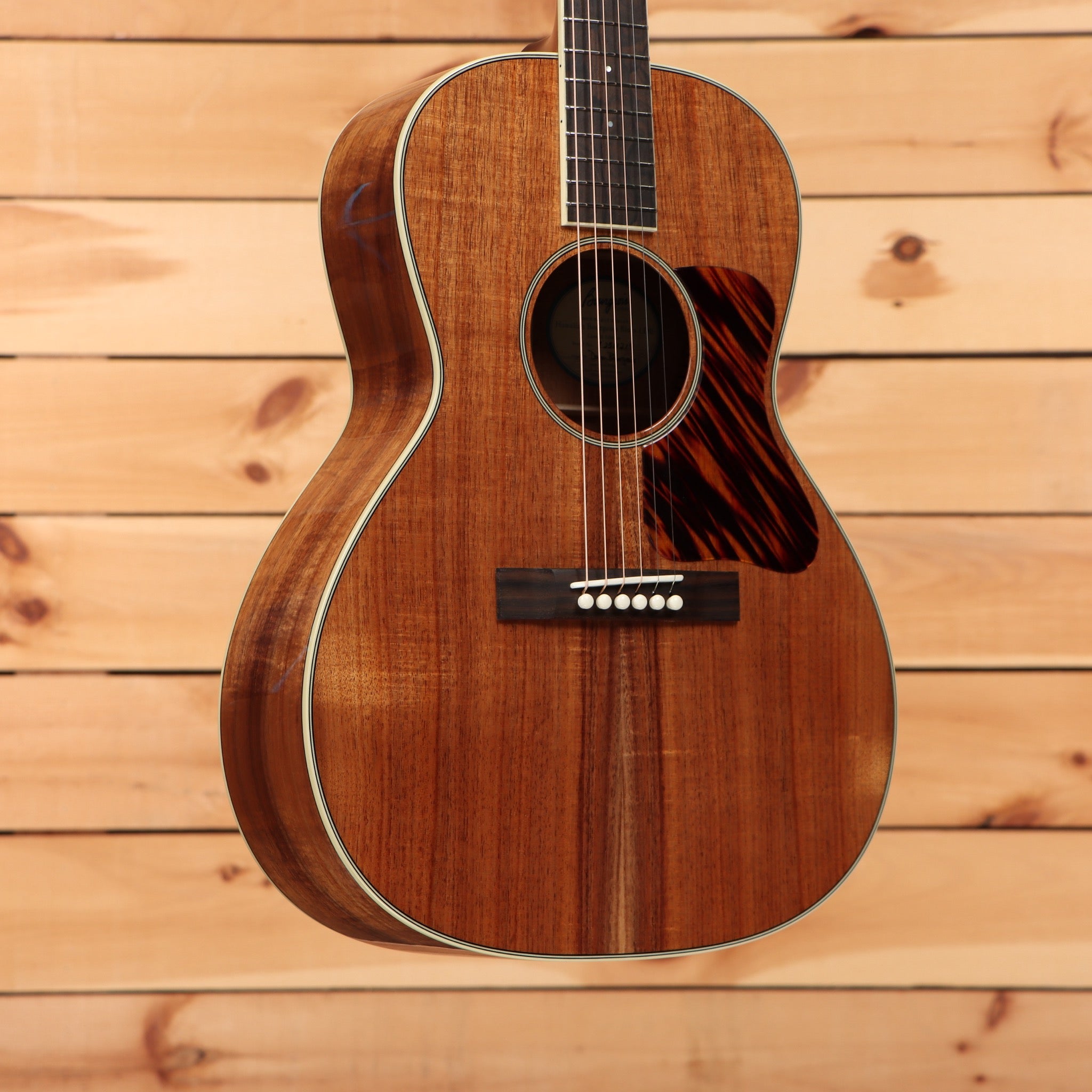 Bourgeois Downeast LDB acoustic guitar koa natural finish with rosewood back and sides