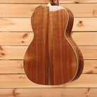 Bourgeois Downeast LDB acoustic guitar koa natural finish with white binding and center strip