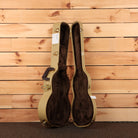 Boucher HG144U natural classical guitar case with brown velvet interior and gold hardware