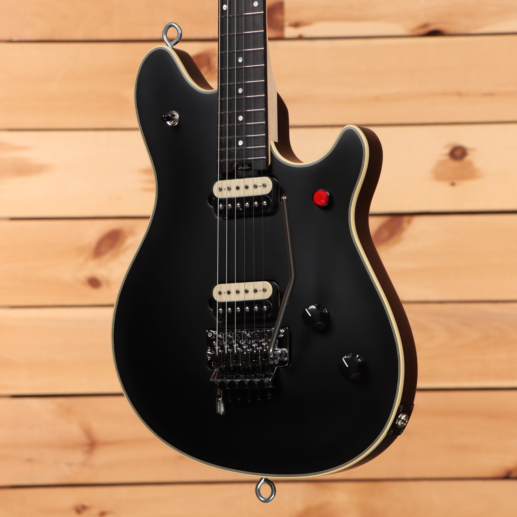 EVH MIJ Series Wolfgang Stealth electric guitar black finish with Floyd Rose tremolo bridge