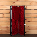 EVH Made in Japan Wolfgang Stealth electric guitar with red velvet-lined hardshell case