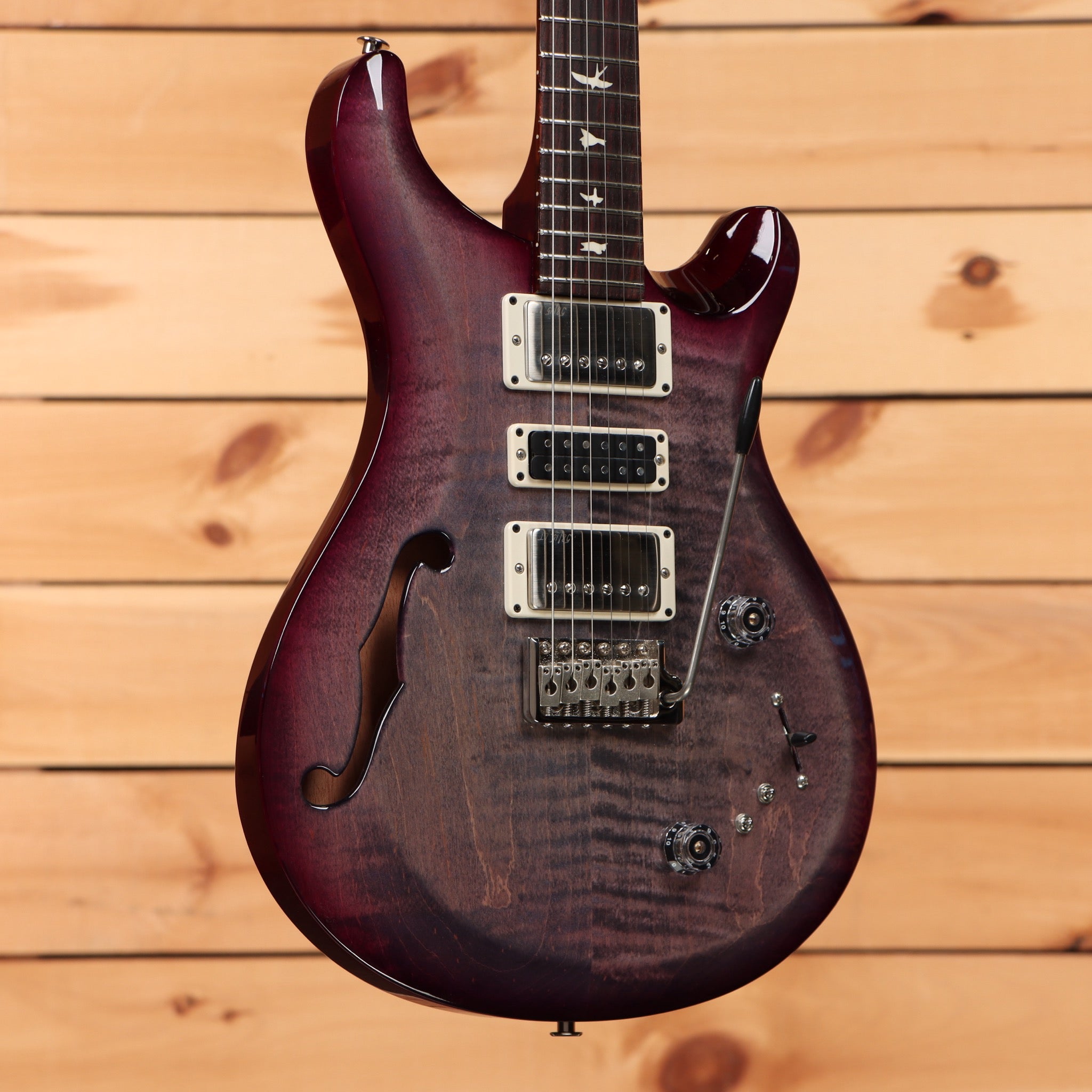 Paul Reed Smith S2 Special semi-hollow electric guitar faded gray black purple burst pre-owned with humbucker pickups