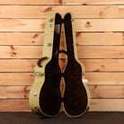 Pre-owned Huss and Dalton Tomm natural acoustic guitar with cream binding and gold hardware
