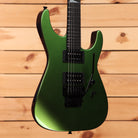 Jackson Righteous Run Custom Soloist electric guitar Purple to Green Shift with dual humbuckers and black Floyd Rose tremolo