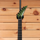 Jackson Righteous Run Custom Soloist electric guitar Purple to Green Shift with ebony fretboard and black locking nut