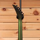 Jackson Righteous Run Custom Soloist electric guitar Purple to Green Shift with black hardware and pointed headstock