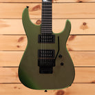 Jackson Righteous Run Custom Soloist electric guitar Purple to Green Shift finish with dual humbuckers and Floyd Rose tremolo