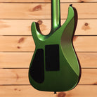 Jackson Righteous Run Custom Soloist electric guitar Purple to Green Shift finish with black hardware rear cavity covers