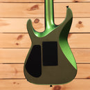 Jackson Righteous Run Custom Soloist electric guitar Purple to Green Shift color-shifting finish with rear cavity covers