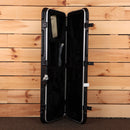 Jackson Righteous Run Custom Soloist guitar hard case open black molded ABS with black velvet interior lining