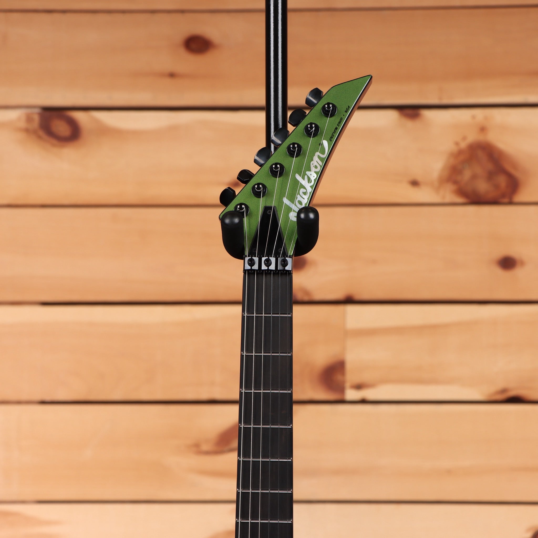 Jackson Righteous Run Custom Soloist electric guitar Purple to Green Shift with locking nut and ebony fretboard
