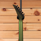 Jackson Righteous Run Custom Soloist electric guitar Purple to Green Shift with black hardware and pointed headstock