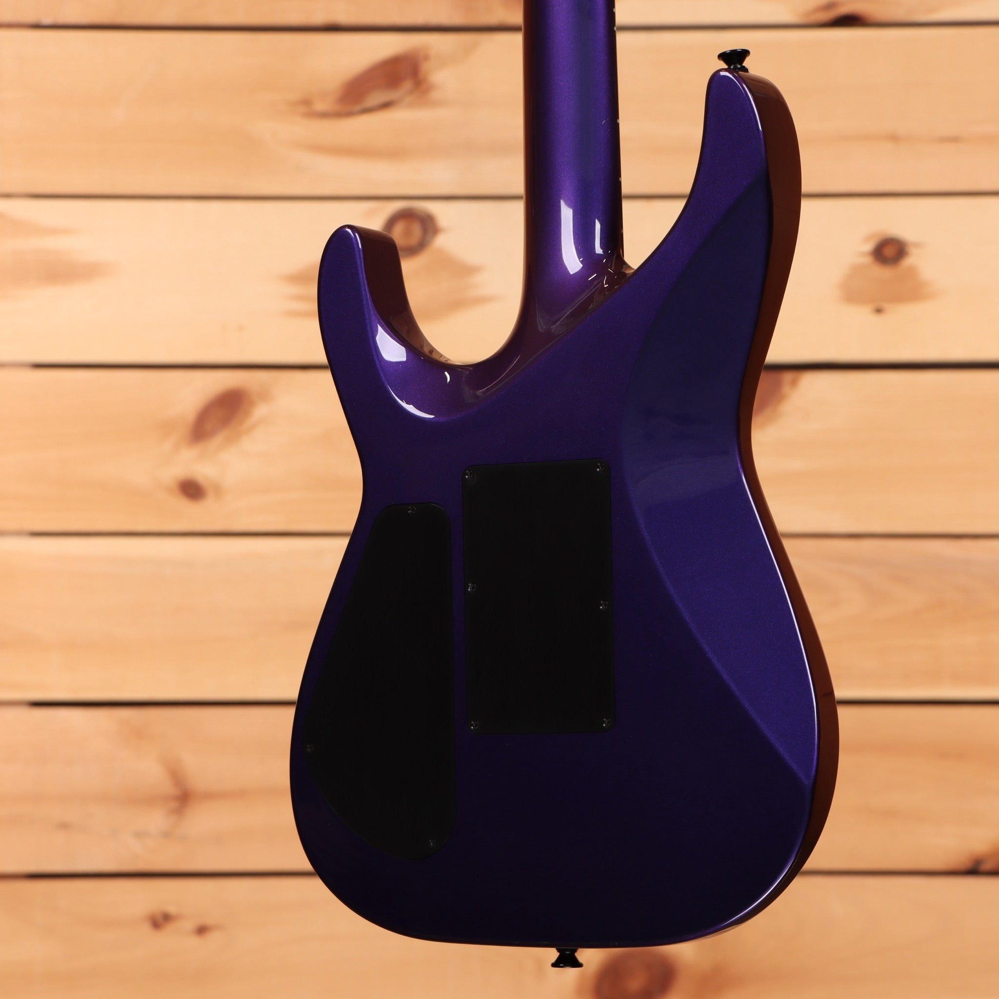 Jackson Righteous Run Custom Soloist electric guitar Red to Blue Shift finish with black rear cavity covers