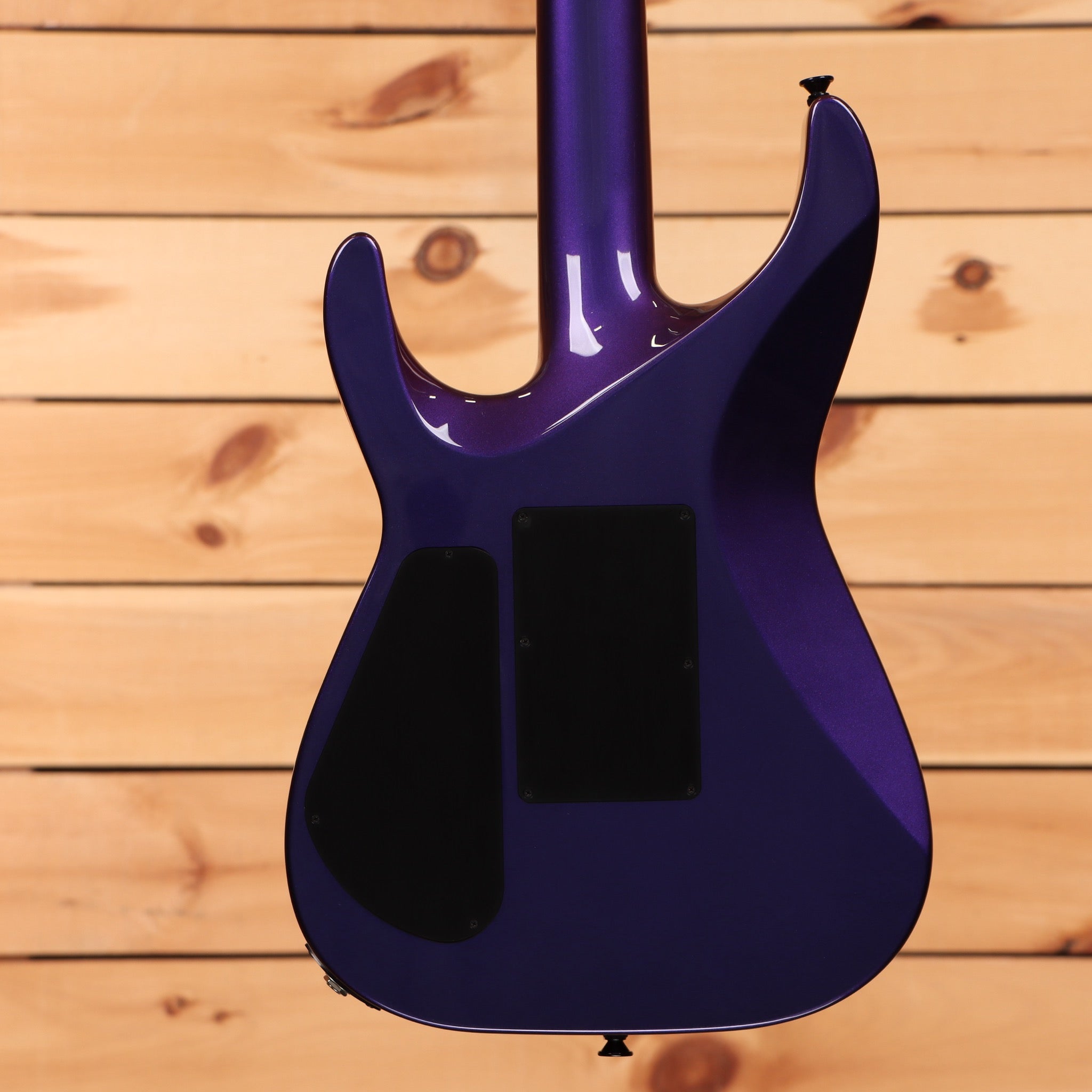 Jackson Righteous Run Custom Soloist electric guitar Red to Blue Shift finish with black rear cavity covers