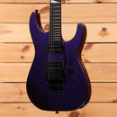 Jackson Righteous Run Custom Soloist electric guitar Red to Blue Shift finish with dual humbuckers and floyd rose tremolo