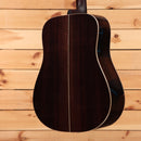 Boucher SG52V dreadnought acoustic guitar natural finish with white binding and mahogany back