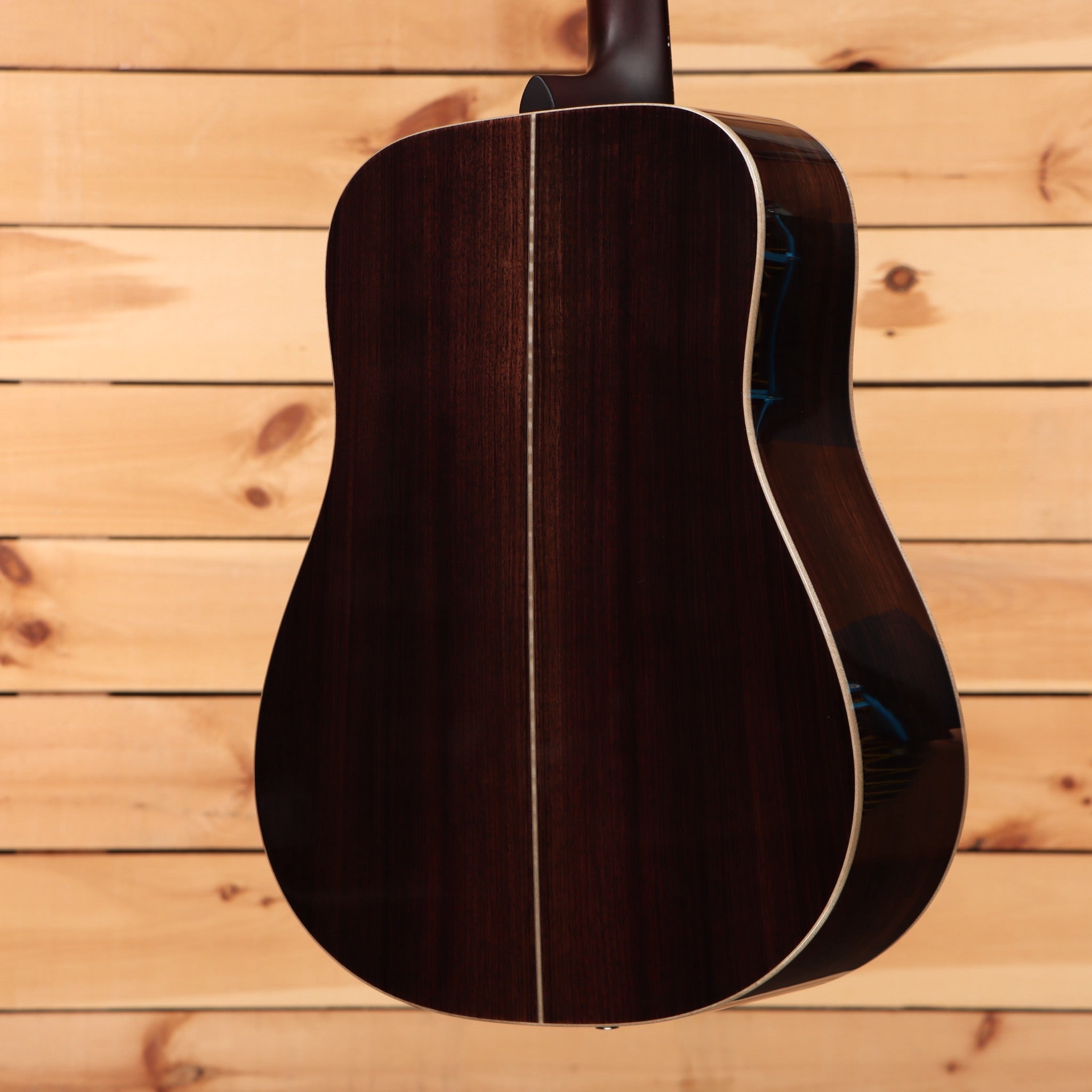 Boucher SG52V dreadnought acoustic guitar natural finish with white binding and mahogany back