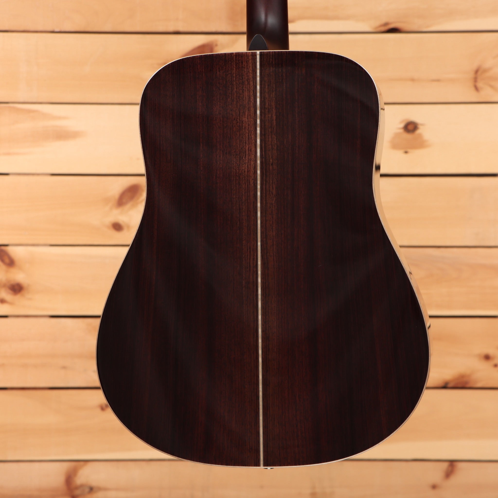 Boucher SG52V natural acoustic guitar dreadnought body with rosewood back and center stripe