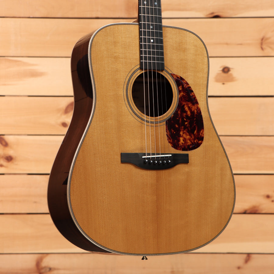 Boucher SG52V dreadnought acoustic guitar natural finish with tortoiseshell pickguard