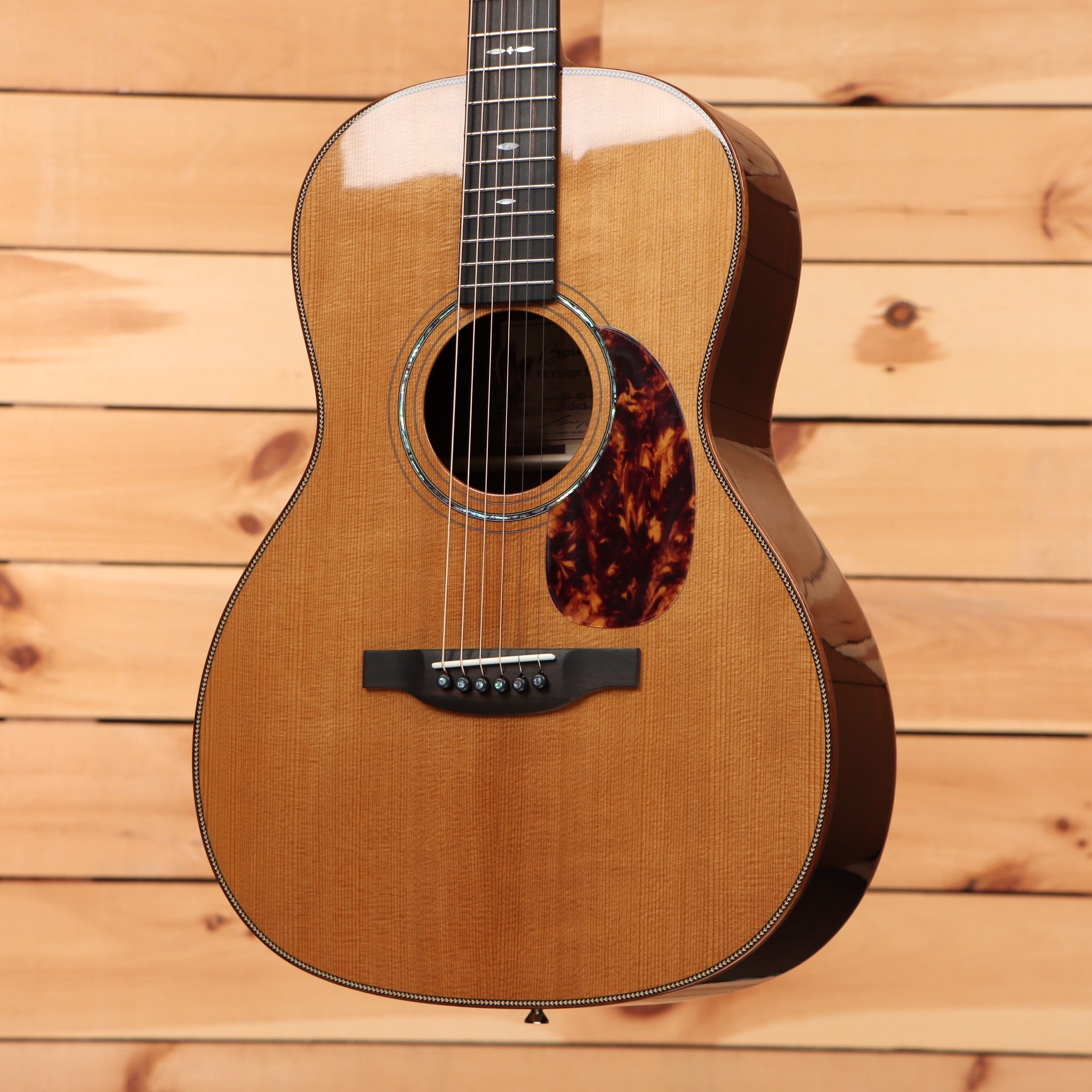 Boucher HG56M dreadnought acoustic guitar natural finish with tortoiseshell pickguard