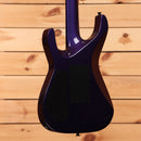 Jackson Righteous Run Custom Soloist electric guitar Red to Blue Shift finish with black hardware rear cavity covers