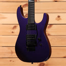 Jackson Righteous Run Custom Soloist electric guitar Red to Blue Shift finish with dual humbuckers and floyd rose tremolo